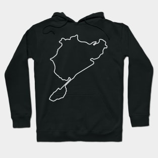 Nürburgring - Gesamtstrecke [outline] Hoodie